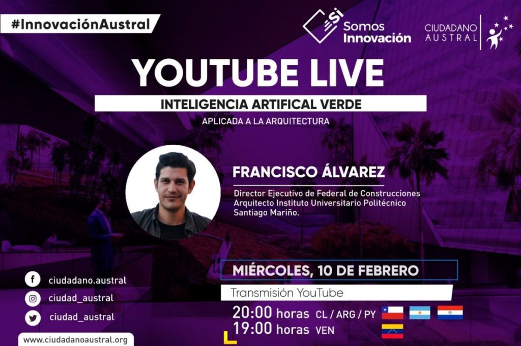 10/02 Webinario: “Inteligencia Artificial Verde, Aplicada a la Arquitectura”