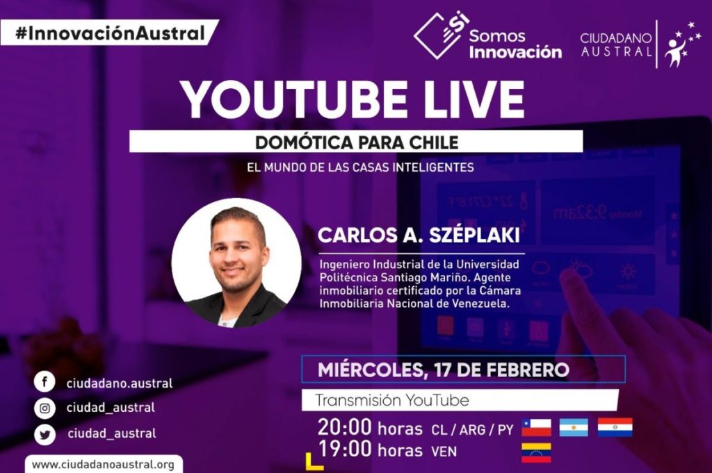 17/02 Youtube Live “Domótica Para Chile: El Mundo de las Cases Inteligentes”